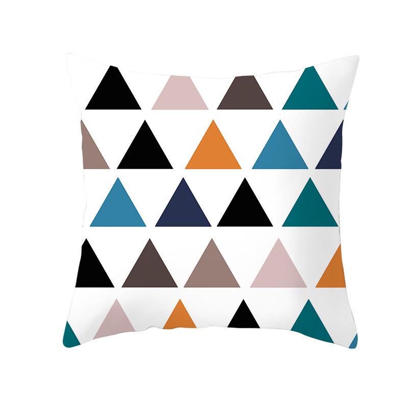Geometryczny Nadruk Cyfrowy Poszewka na Poduszkę Skórka Brzoskwiniowa Nowoczesny Prosty Styl Poszewka na Poduszkę na Sofę Pokrowiec na Poduszkę Samochodową Dekoracja