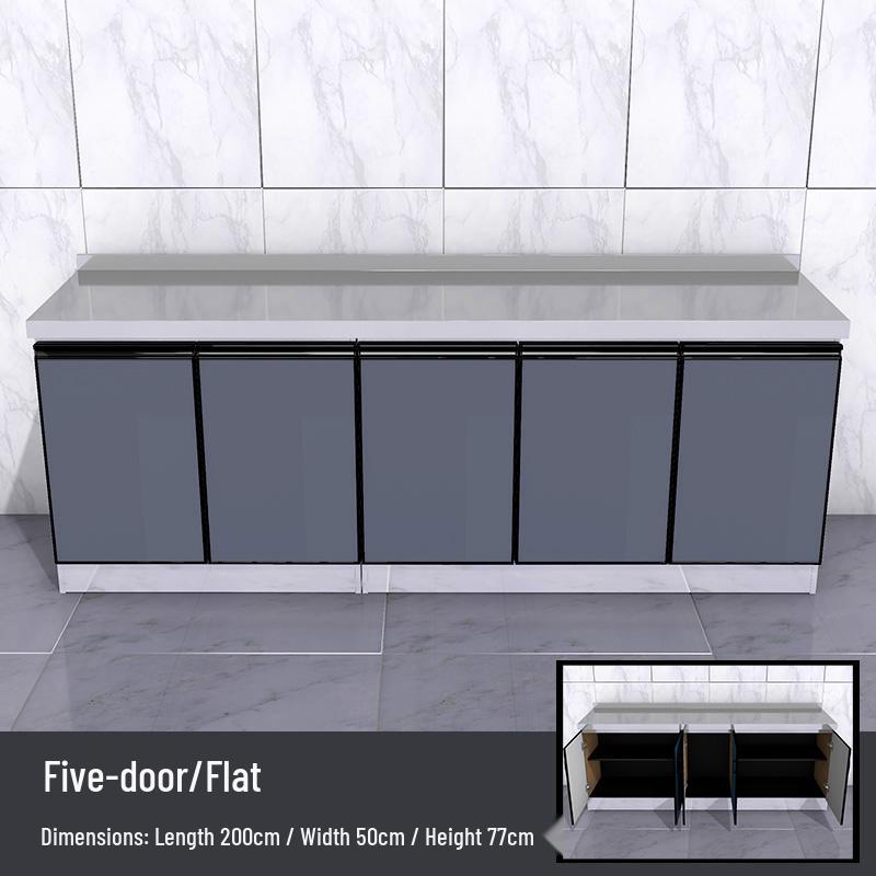 2-Meter Stainless Steel Waterproof Kitchen Cabinet with Sink for Household or Rental Use