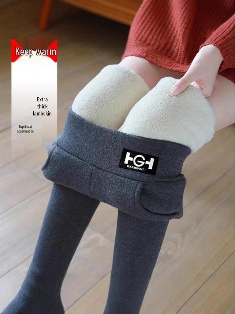 [500g] Thickened Plus Velvet Women's Leggings (Autumn/Winter), Warm Cotton, Cold-Resistant, Slim Fit for Middle-Aged & Elderly.
