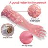1 Pair Print Cleaning Long Gloves Extra Long Rubber Gloves  for Kitchen Cleaning Tool