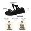 High sense fashion versatile slippers women's shoes summer new wear platform one-word drag casual beach shoes