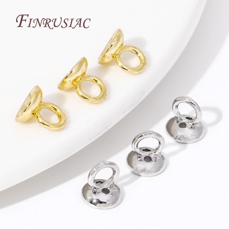 2 Größen 4,5mm/6mm Endkappe Für Perlen Schmuckherstellung,18K Gold Plated Metall Endperlenkappe Verbinder Beschläge Für DIY Perlen Schmuck