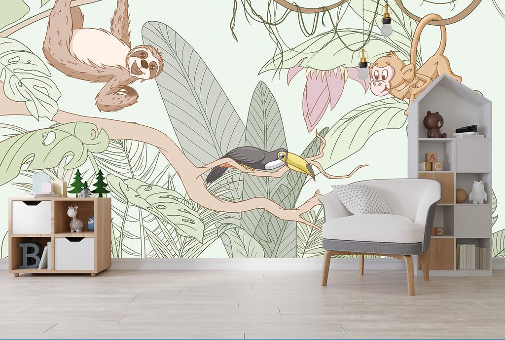 Fototapete Tropische Dschungeltiere