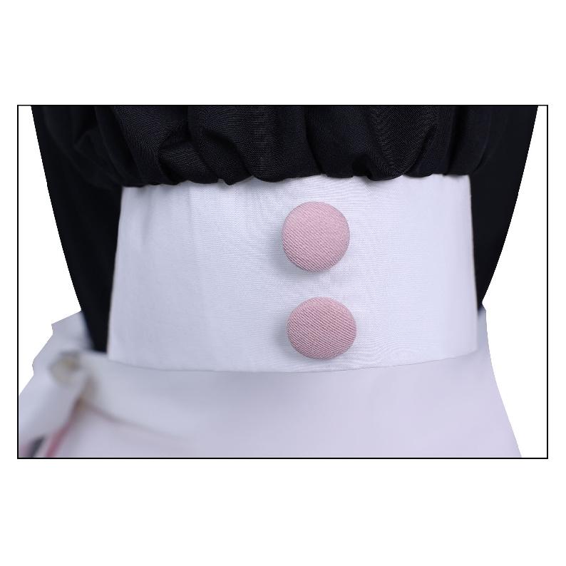 Miraculous Ladybug Marinette Maid Anime Maid-style Cosplay Dress Halloween Convention Outfit Pink Shorts