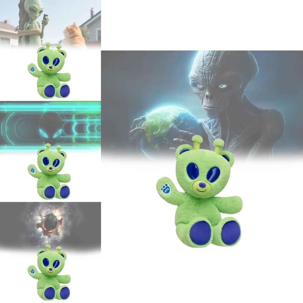 Bär Alien Plüschtier mit kurzem Plüsch für Kinder und Sammler