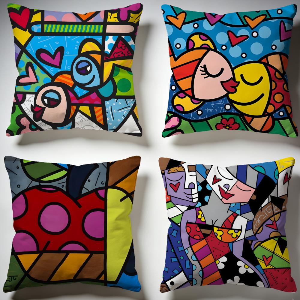 Popular BBrittoable Cushion Cover Stylish Washable Pillow Cover Ideal for Couch Bedroom Car Decoration