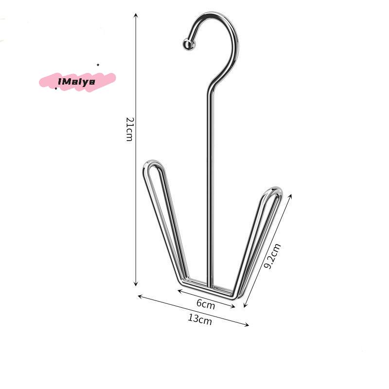 1/4Pcs U-Shaped Stainless Steel Shoe Drying Rack with Clothes Hanger Hook Space-Saving Wardrobe Storage Organizer Shoe Drying