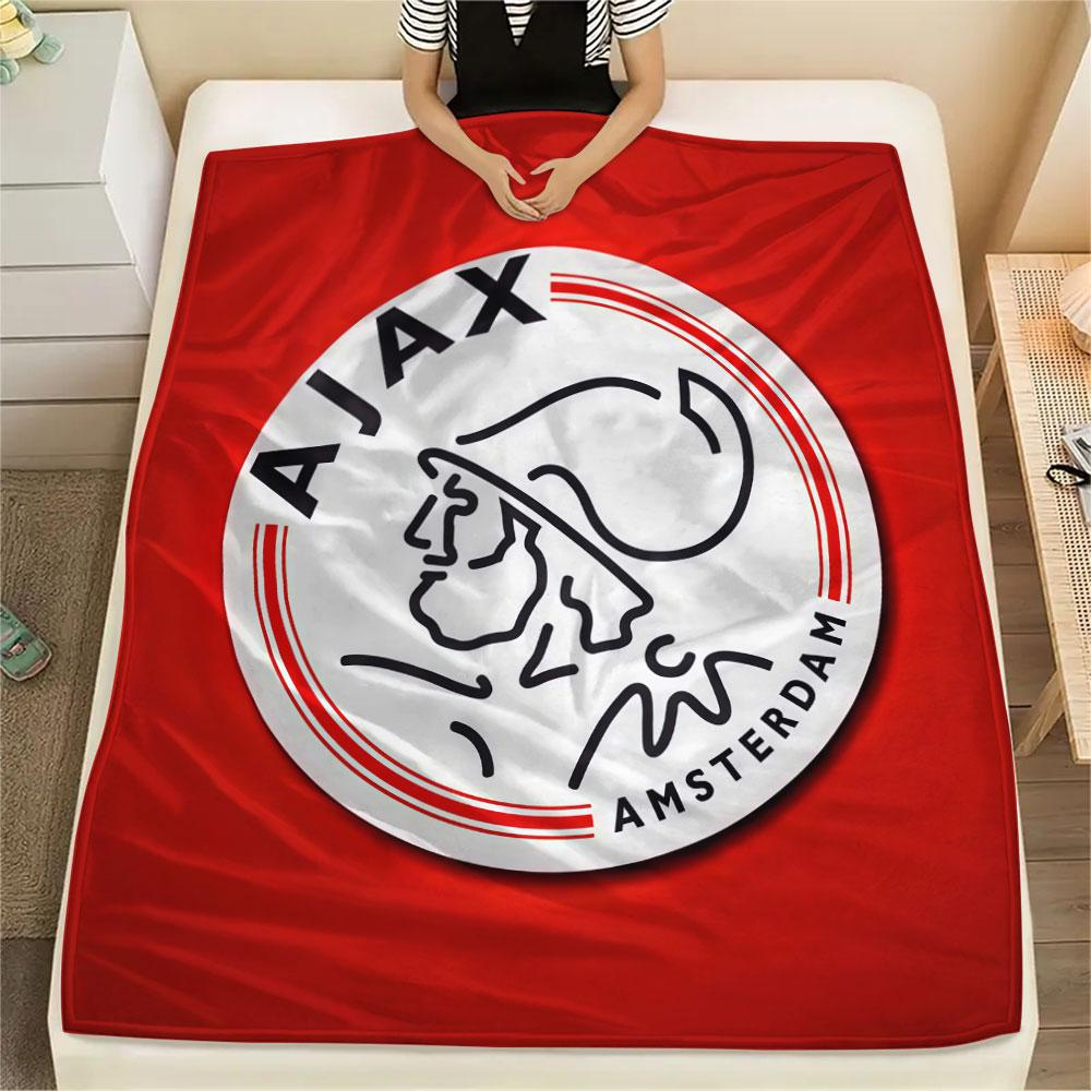 1PC AFC Ajax Patterned Flannel Blanket Suitable For All Seasons for Home Decor Warmth and Comfort Gifts Holiday Present