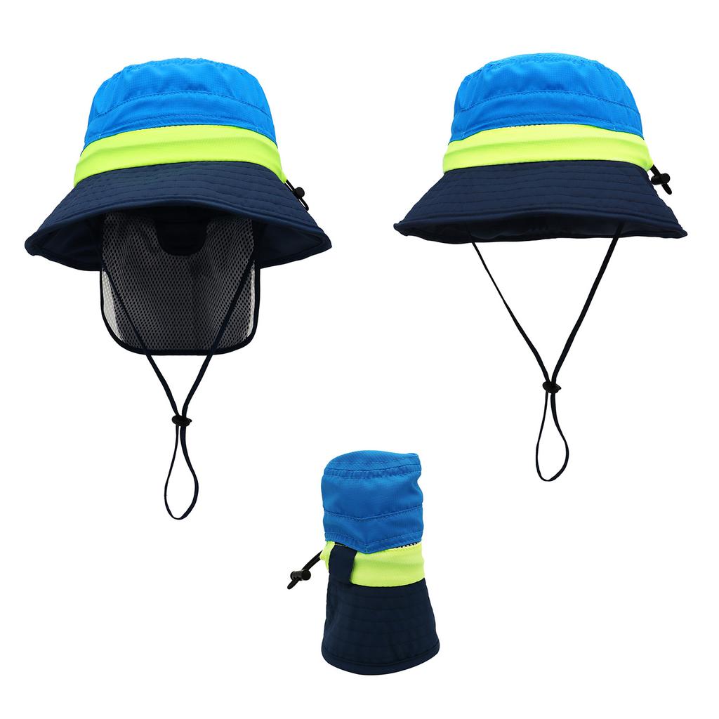 Neuer Nackenschutz Kinder Sonnenhut Mädchen Baby Sonnenschutz Eimerhut UV-Schutz Babyhut Sommer