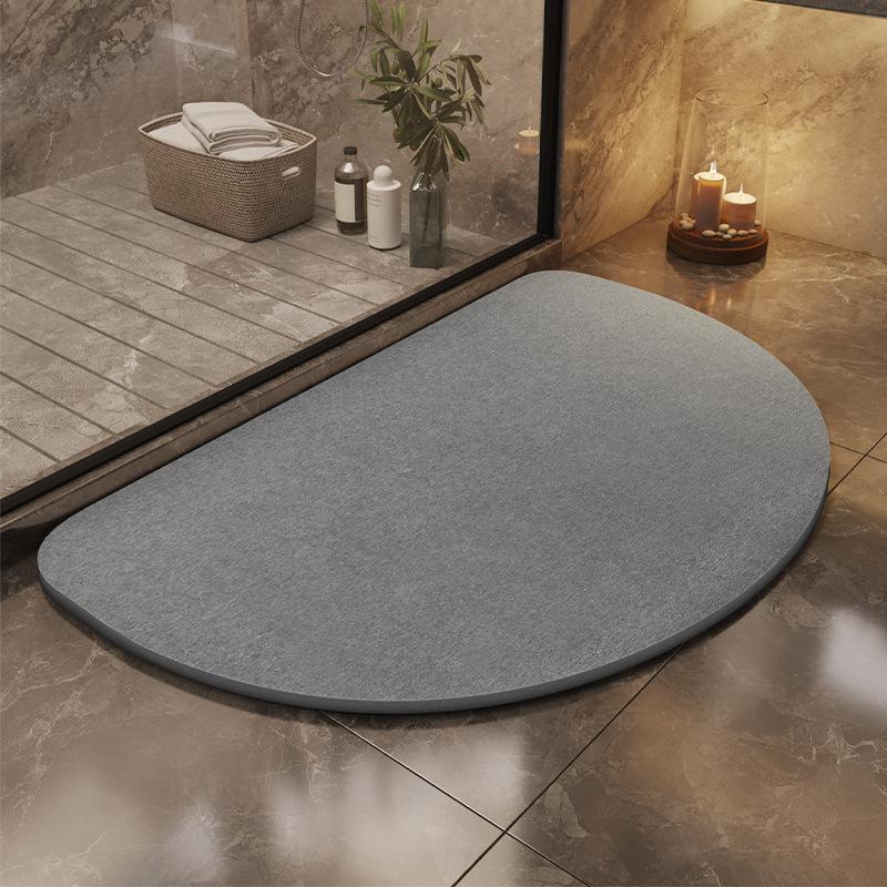 Kieselgur Fußmatte Harte Matte Kieselgur harte Platte Toilettenbodenmatte Badezimmer wasserabsorbierende rutschfeste Matte Schnelltrocknende Fußmatte