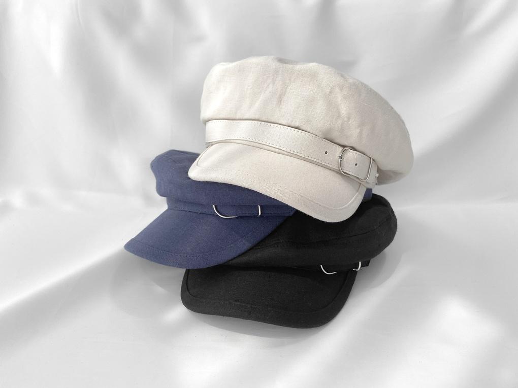 Women's Fall/Winter Linen Belt Sailor Hunting Cap Bread Hat