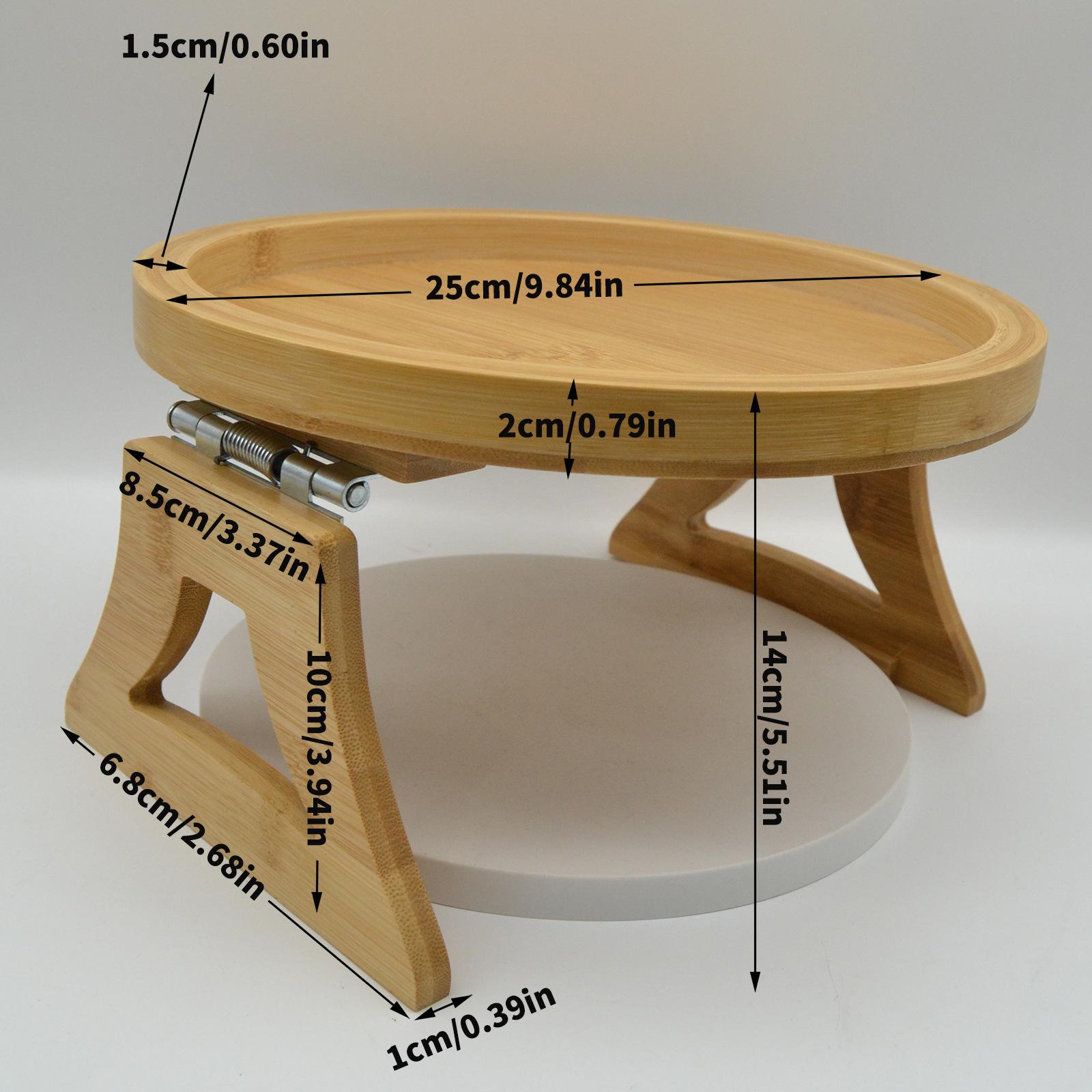 

Поднос для дивана, стол, подлокотник для дивана, поднос с зажимом, поднос для дивана из натурального бамбука, практичный поднос для закусок для телевизора с дистанционным управлением, кофейные закуски 1PCS