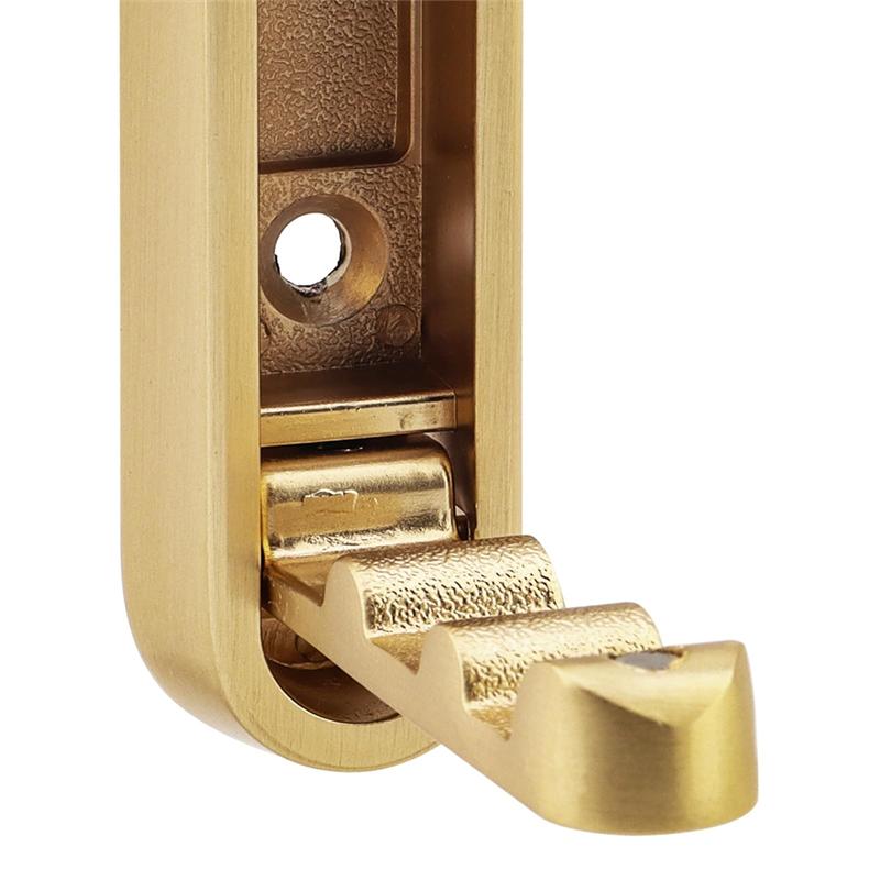 A84E-4PCS Gold Foldable Wall Hooks, Metal Foldable Hooks Wall Wount For Bathroom, Kitchen, Bedroom