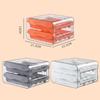 Refrigerator Egg Storage Organizer Egg Holder for Fridger 2-Layer Drawer Type Stackable Storage Bins Clear Plastic Egg Holder