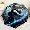 Witch Flying Through Starry Sky 8-Frame for Travel, camping, Casual Lightweight Portable Umbrella, Essential for every family Holidays Birthday Gift