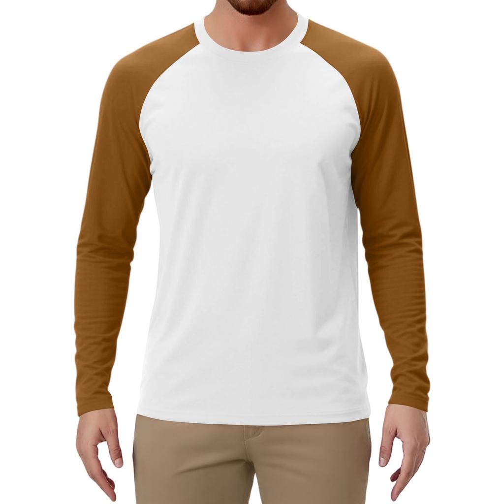 Pánské sportovní tričko s dlouhým rukávem raglánového střihu v kontrastních barvách