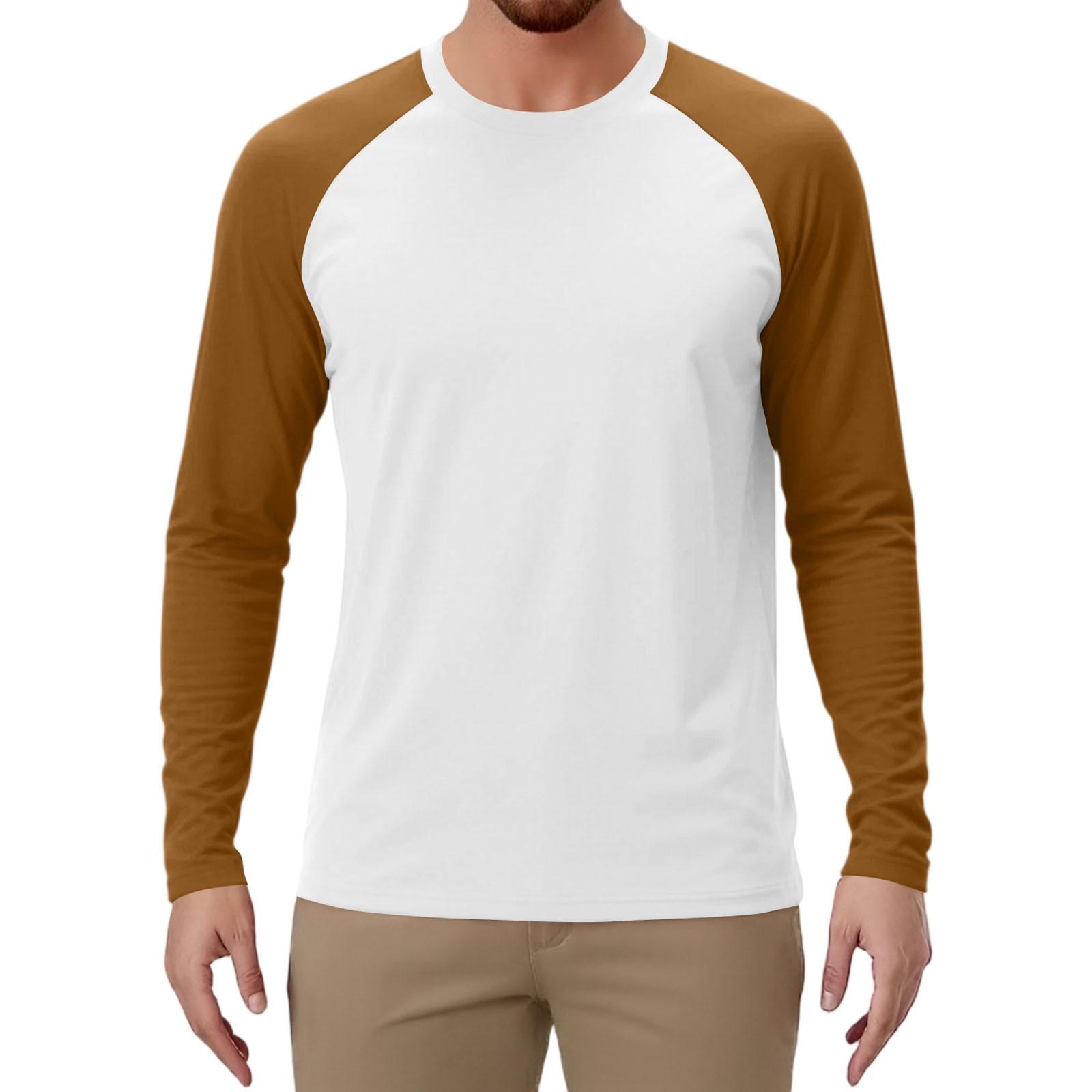 

Мужской спортивный топ с длинным рукавом реглан контрастного цвета XL белый