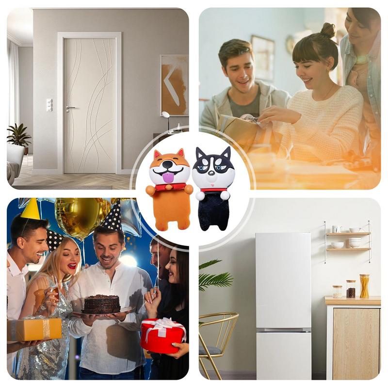 Hundepuppe für Telefon, Silikon, 3D-Puppe in liegender Hundeform für Tablet, 2 Stück, Auto-Innenausstattung, Cartoon, multifunktional, dekorativ