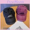 Vintage Broken Hole Baseball Cap For Women With Breathable Cotton Material Summer Sunshade Fashion Accessory