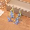Crystal Flower Holiday Style Earrings Super Fairy Beaded Floral Earrings Beaded Earrings  Women