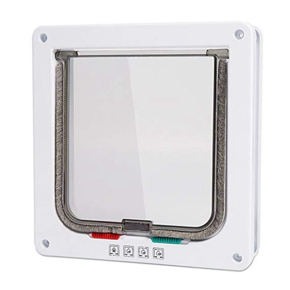 Design Freely 4 Sizes ABS Material With Security Lock Cat Door Dog Gates Pet Supplies Flap Door