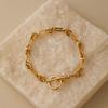 Copper Plated 18k Gold Twist Chain Bracelet Fashion Minimalist Jewelry