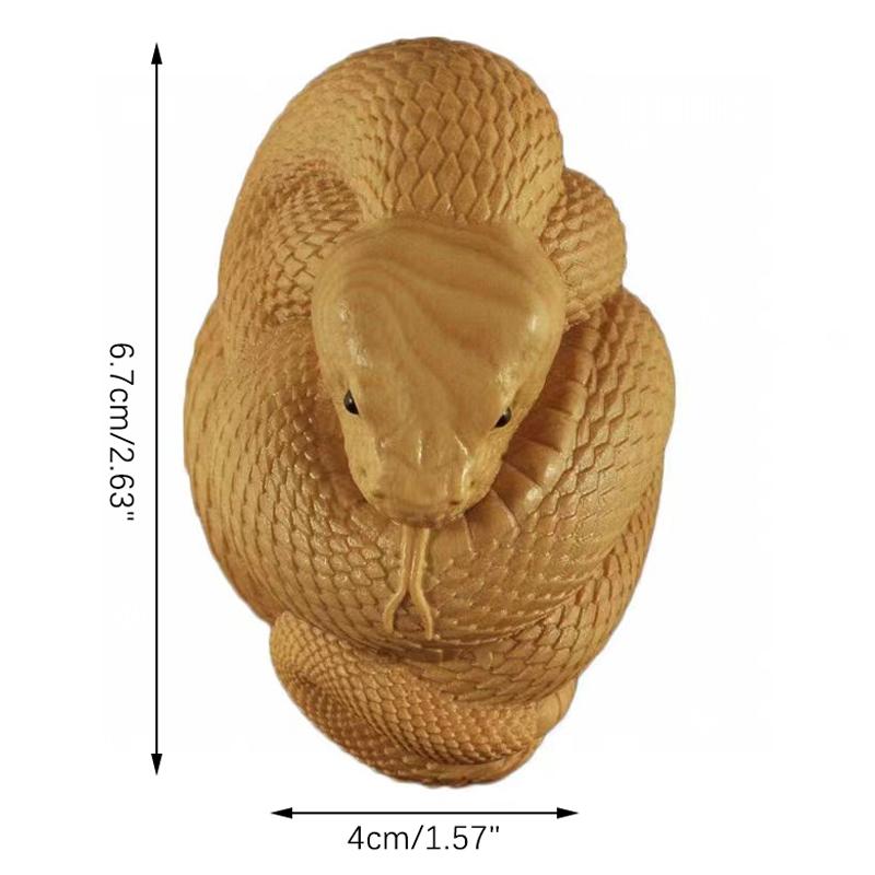 Figuren Handgeschnitzte Holzschnitzerei Schlangenstatue Auto Hängende Dekoration Ornamente Anhänger