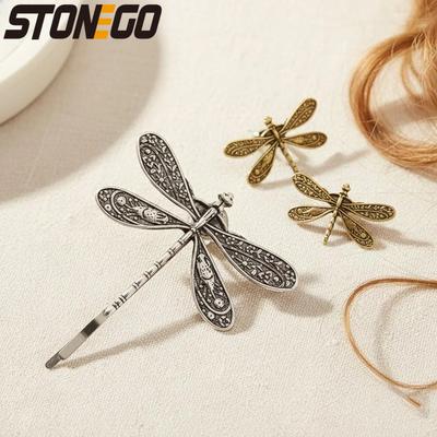 Retro Silber Libelle Haarspange Einfache Styling-Accessoires Damen Mädchen 1 Stück Trendige Haarspangen Modeschmuck