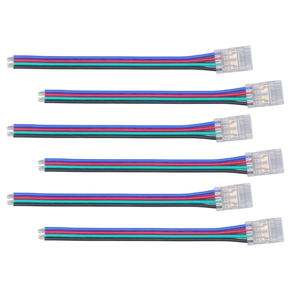 10pcs 10mm LED Strip Connectors Transparent Wire to Strip Connectors  Office Decoration