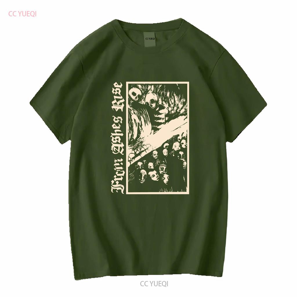 From Ashes Rise band T Shirt Full Size S to 5XL 1L288 long or short sleeves vintage Washed Unisex streetwear Stylish Stretched