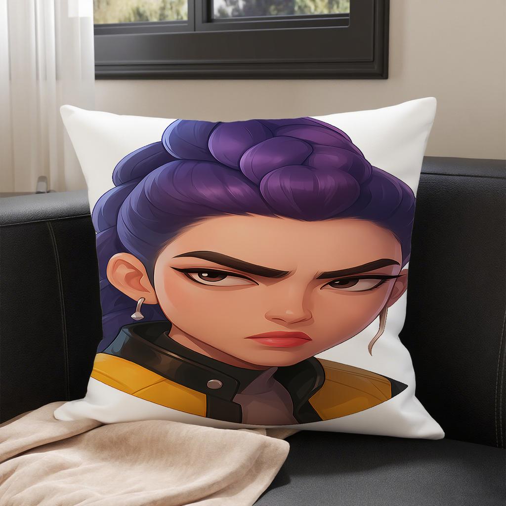 KPop Demon Hunters The fantasy world on the pillowcase: cartoon characters and cute pet patterns, fashion home decoration