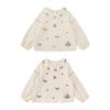 YoYo Girls' Cute Rabbit Embroidered Ruffle Collar Cotton Shirt