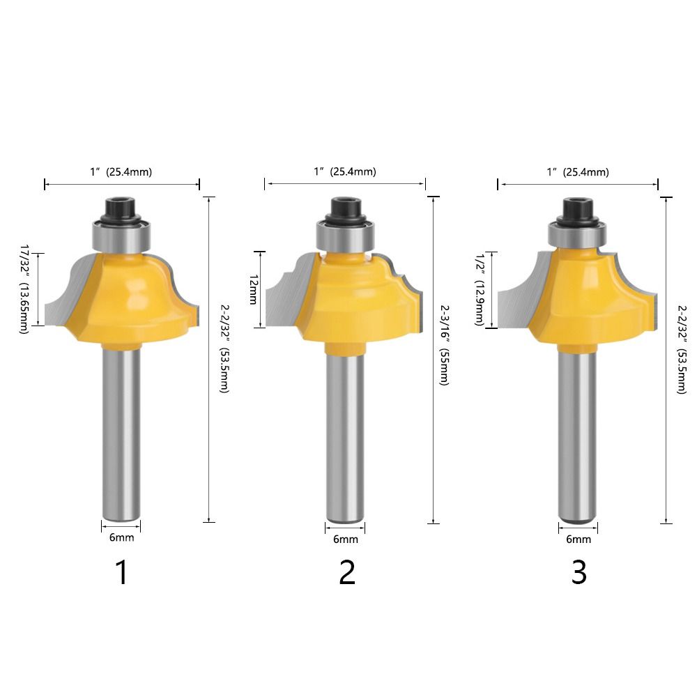 6MM Shank Milling Cutter Tungsten Carbide Trimming Machine New Router Bit