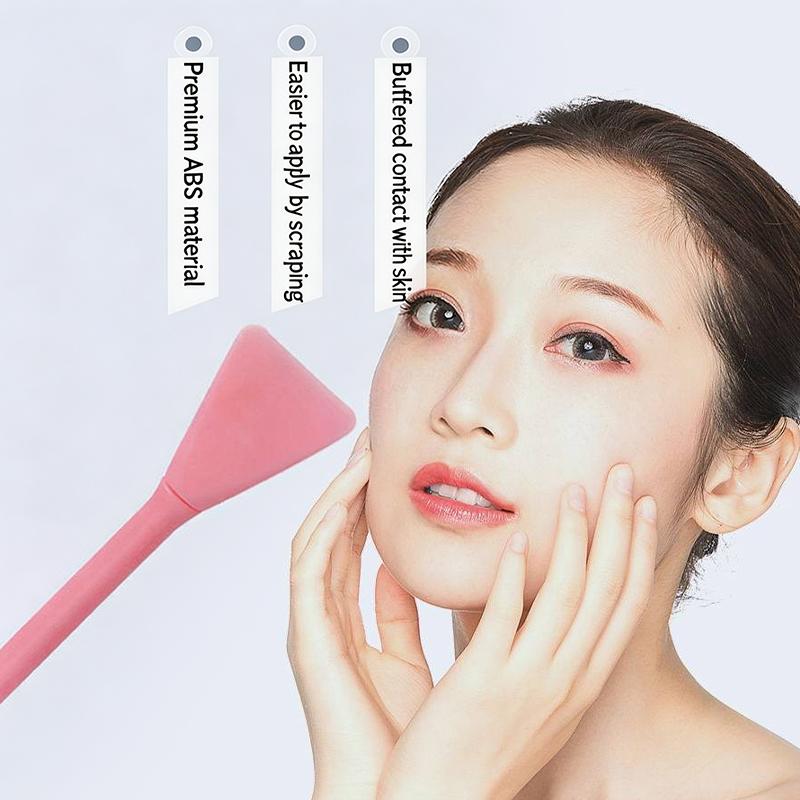 Double Head Dual-Use Facial Mask Brush Silicone Facial Mask Stick With Scoop Facial Beauty Tool