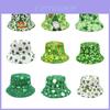 Saint Patrick Print Cotton Bucket Hat With Sun Protection For Spring Festival Fashion