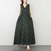 Bez rukávů Plus size Bavlněné vintage květinové nové šaty pro ženy ležérní volné dlouhé letní šaty