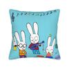 S-Simon Super Rabbit Pillow Cover  Cute Funny Pillow Case For Chair Sofa Home Decor Design Pillowcases Birthday Gift