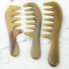 Hemei Natural Horn Comb for Ladies - Scalp Massage & Pointed Tail Design