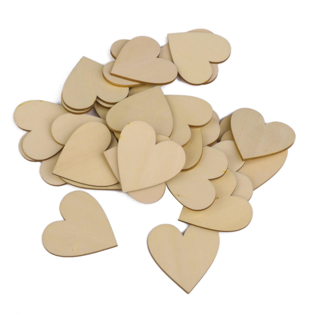 50x Plain Wooden Mixed Cutout Stars Shape Crafts Cardmaking Scrapbooking 3mm