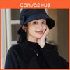 Polyester Hat For Women With Solid Color And Bow Decor For Casual Winter Wear