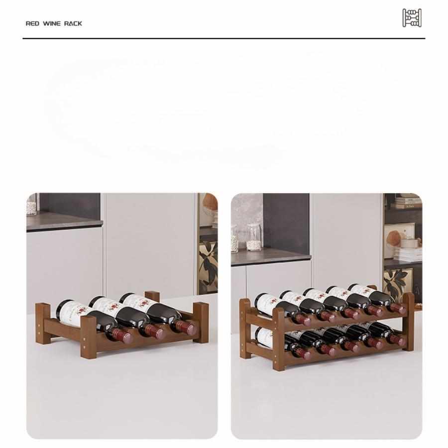 Rotweinregal Dekoration Haushaltsgitter Weinpräsentationsregal Tisch Kreatives Weinflaschenregal Einfacher Weinschrank Zusammenbauen Lagerregal