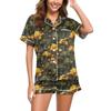 Women's Casual Fashion Halloween Printed Short Sleeve Home Suit