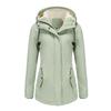 Parker Women's Hooded Lambswool Cotton Jacket - Fleece-lined, Autumn/Winter European Size Coat