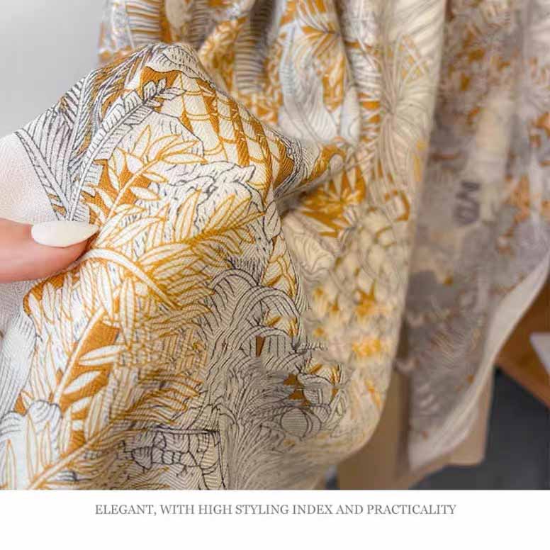 130*130cm 30% Silk +70% Wool Scarf Retro Vintage Luxurious Soft Shawl Large Warm Winter Wrap for Women