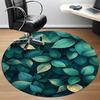 1pc Leaf Nature Office Round Area Rug, Indoor Mat Suitable ForOffice, Under Office Chairs Bedroom Living Room Home Decor, Room Decot040