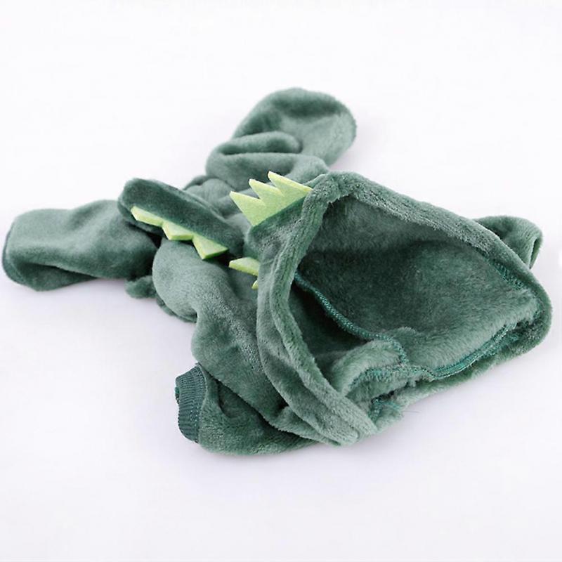 Cosplay Kleidung 2-teilig Bequemes Korallenfleece Hundeoutfit mit Dinosaurier-Design für Partyfeiern