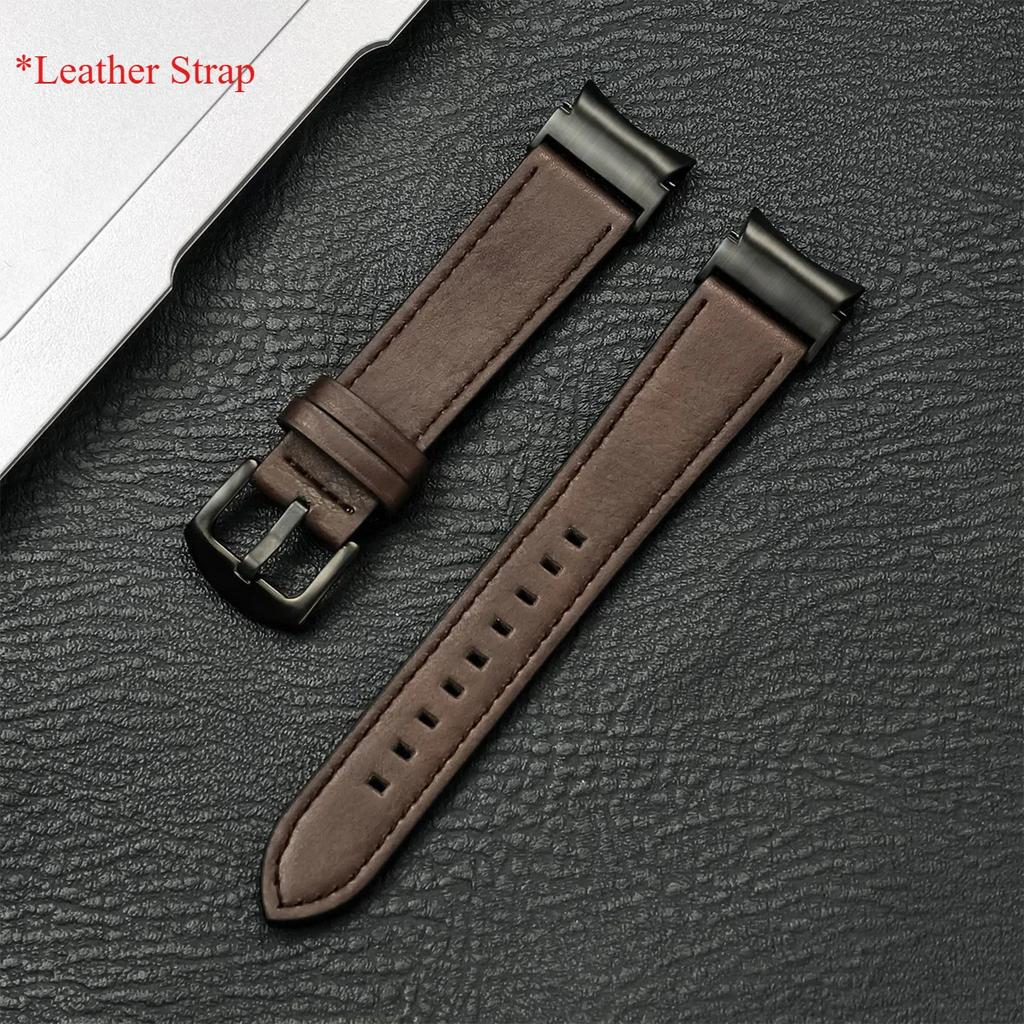 No Gaps Leather Strap for Samsung Galaxy Watch 7 6 5 4 40mm 44mm Watchband Bracelet for Galaxy Watch 6Classic 43 47mm 5Pro 45mm
