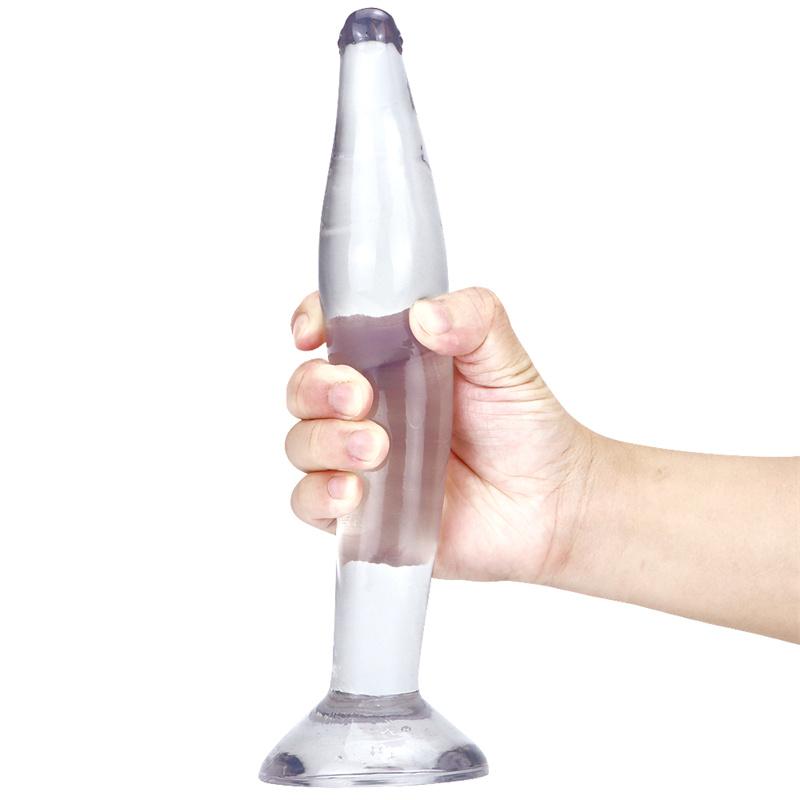 Suction Cup Transparent Anal Plug Male Anal Expander Back Court Female Masturbation Device Crystal Anal Penis Adult Sex Toys