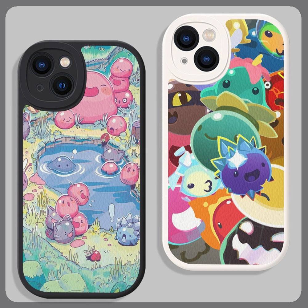 popular Game S-Slime R-Rancher Phone Case for iPhone 16 15 14 13 Pro Max 11 12 Plus Leather Silicone Cover