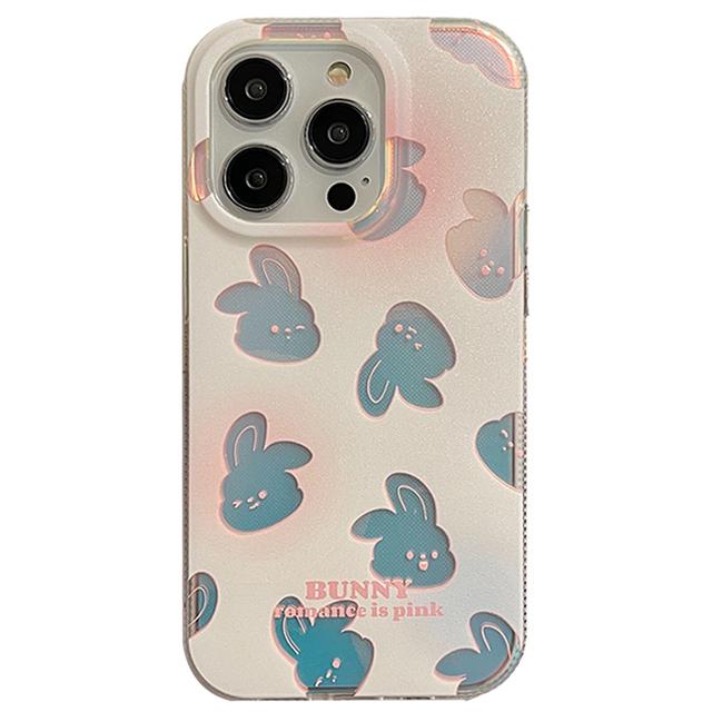 

Прекрасный розовый чехол с кроликом для Iphone 13 11 12 14 Pro Max 14 Plus Cute Bunny Laser Phone Cover Capa For iPhone 13